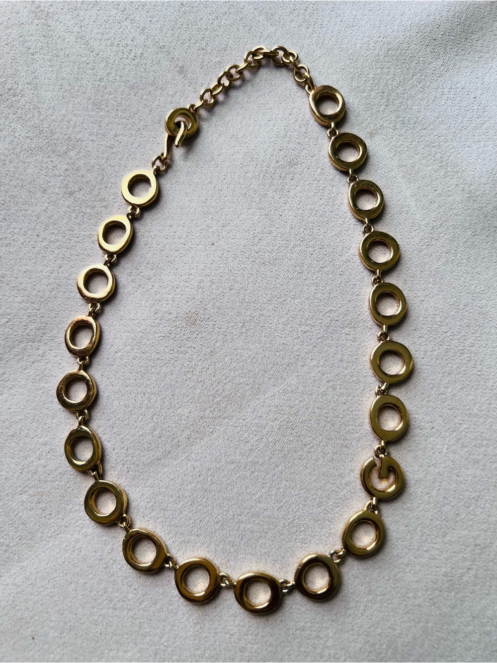 Givenchy Gold Circle Link Necklace